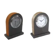Classic Hotel Alarm Clock Quartz Movement Faux Leather Design with Clear Display