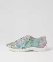 New Ziera Wemmer Xf Blue Multi White Leather Sneakers Womens Shoes Casual