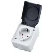 Outdoor IP44 Waterproof Power Socket with Cover