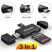 SD Card Reader USB C Card Reader 3 In 1 USB 2.0 TF Micro SD Smart Memory