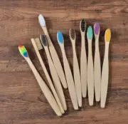 Bamboo Toothbrush multicolored 10pcs in one box