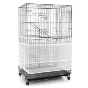 Adjustable Bird Cage Net Cover Mesh Skirt Guard Seed Catcher, 118 x 15 Inch