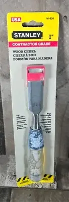 VTG Stanley 1” Wood Chisel Bevel Edge Contractor Grade (16-908) USA NOS