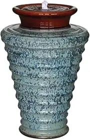 Alfresco Home Ceramic Twister Indoor Outdoor Fountain