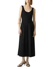 Theory Midi Dress in Textured Cotton-Blend