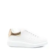 [Alexander Mcqueen] Alexander Mcqueen Oversized Leather Sneakers 37 IT WHITE/GOLD