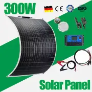 300W 12V Flexible Solar Panel Complete Kit Camping Car Portable Battery Charging