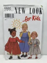 New Look 6660 Girls Dress Petticoat Jumper Pattern 1/2-4 *Uncut*