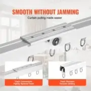 Ceiling Mounted 5.4 Meter Aluminum Curtain Track Set with Hooks and Easy Install