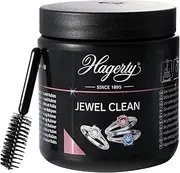 Hagerty Jewel Clean jewellery immersion bath for gemstones gold platinum 170 ml, Effective jewellery cleaner for diamonds sapphires & rubies, Jewellery cleaning bath with basket & brush