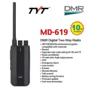 l TYT MD-619 UHF 400-480MHz 10W AES128 AES256 DMR Digital Walkie Talkie