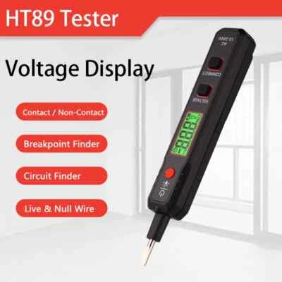 HT89 Voltage Tester Pen AC DC 300V LCD Display Voltmeter Break Point Detection