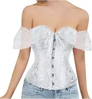[Generic] Women's Corset Top, Women's Corset Top, Corset Top with Sexy Lace Waist Bustier - Gothic Crop Top Elastic Body Shaper for Women and Body