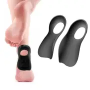 One Pair Orthotic Arch Support Insoles for Flat Feet Plantar Fasciitis-Black