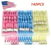 140pcs Heat Shrink Male&Female Spade Wire Connectors Terminals Kits Electrical