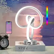 Modern Table Lamps RGB Desk Lamp 10'' for Bedroom Spiral Lamps LED Cool Touch