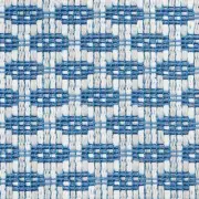 Schumacher Small Scale Indoor Outdoor Uphol Fabric- Hickox / Blue 1.75 yds 76651