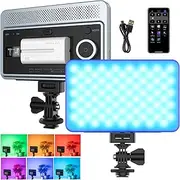 Sprite 15C Fill Light P graphy Video Light On-Camera Light Panel 15W 2800K-6800K Dimmable 26 FX Lig ng Effects APP Remote Control with Battery Cold Shoe Adapter for Vlog Live Multicolor71 One Size