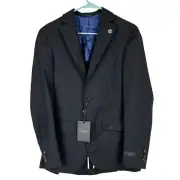 Ted Baker London NWT Karl SPJ Men's Black Blazer Size 36R Wool Blend 2 Button