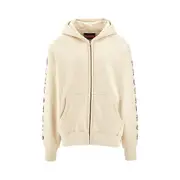 [PLEASURES] PLEASURES Logo embroidery full-zip hoodie Man XL XL White