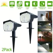 2 Pack Solar Motion Spot Lights 3 Modes 76 LED Landscape Pathway Security Lights