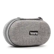 12cm*6.5cm Digital Accessories Storage Bag U Disk Memory Card USB Cable Organizer Travel Bag GRAY COLOR