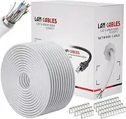 MEIPEK Cat 6 Ethernet Cable 1000ft Shielded (60 RJ45), FTP Cat 6 Outdoor Ethernet Cable Bulk, 23AWG, Heavy Duty, Direct Burial, Waterproof, UV Resistant, Cat6 1000ft for Router, PC, Gaming, CCA