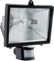 400w Black Halogen Floodlight With Detector - IP44 CE