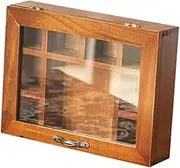 ＫＬＫＣＭＳ Desktop Storage Cabinet Display Trinket Box Wooden Case Box Earring Ring Storage Box for Perfume Vanity Desk Kitchen