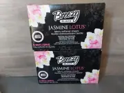 Breezy Black Jasmine Lotus Fabric Softner Dryer Sheets 55 Sheets Sealed 2 Boxes