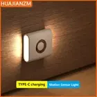 Motion Sensor Light LED Type C Rechargeable Wireless Night Light Staircase