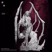 1:24 resin figure model kit The Queen of Fantasy Swarm Unassembled Unpainted