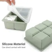 6 Cube Ice Tray Mold Giant Large Food Grade Silicone Mold with Lid Reusable Whis