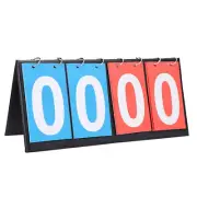 4 Digit Scoreboard Sports Flip Score Counter Board Basketball Scorer Tennis CH