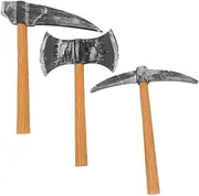 NAMOARLY Cosplay Gnome Accessories 3pcs Foam Axe Props Halloween Party Stage Performance Dwarf Props