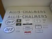 ALLIS CHALMERS D17 GAS DECAL SET WITH OVAL MODEL NUMBER (MYLAR) / #2545