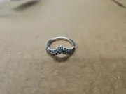 Authentic Pandora #197736CZ-56 Princess Wish Ring with CZ Size 7.5