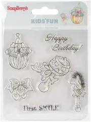 ScrapBerry's Kids Fun Clear Stamps S-6, NEW
