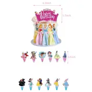1Psc Cake Topper 12 Pcs Cupcake Topper Disney Princess Party Supplies Tableware Kids Girls Birthday Decoration