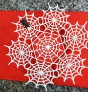 3D Printed White Spider & Spider Web Plastic Candy Dish Halloween Decor