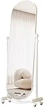 Full Length Mirror with Wheels,Arched Mirror Freestanding,for Bedroom Entry Dressing Room Bedroom Corridors(White,170cm)