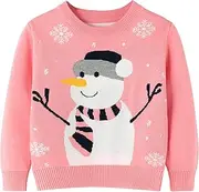 ALINTU Toddler Girls Boys Christmas Sweater Knit Pullover Sweater Tops for Kids