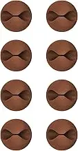 CHEFBEE 8 Pack Adhesive Cable Clips, Cable Cord Holder Organizer Management System for Desk, Wire Clips for All Your Computer, Electrical, Charging or Mouse Cord, Coffee