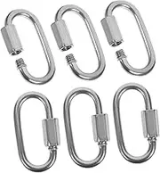 BELLIFFY 6pcs Quick Link Chain Connector Chain Links for Swing Extension Cage Hook Camera Hook Trailer
