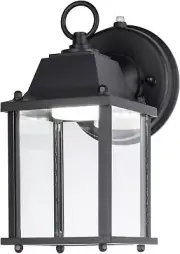 Small Outdoor LED Wall Lantern with Dusk to Dawn Photocell 5000K Daylight Whi...