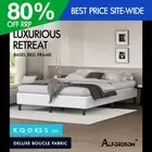 ALFORDSON Bed Frame Queen Double King Single Mattress Base Foundation Boucle