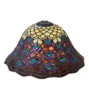 Meyda Tiffany 23958 Tiffany Peacock Feather 7" Tall Lamp Shade