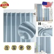 Stylish Light Filtering Curtains 50" x 84" - 2 Panels with Back Tab Design