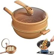 Titanium Micro-Pressure Clay Non-stick Health Cooker, Multifunctional Non-stick Pressure Cooker, Fast Cooking, Stir-frying (1*Set)