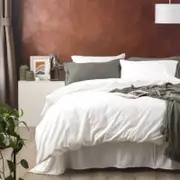Park Avenue Natural Bamboo Cotton 500 Thread Count White Quilt Cover Set